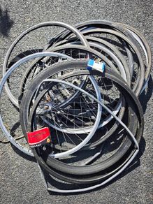 Road bike,  racing bike 700c wheels and tyres bundle  Continental tyres, 700x23c & 700x28c & 26" mixed condition
