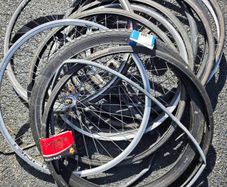 Road bike,  racing bike 700c wheels and tyres bundle  Continental tyres, 700x23c & 700x28c & 26" mixed condition