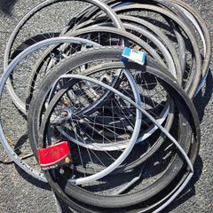 Road bike,  racing bike 700c wheels and tyres bundle  Continental tyres, 700x23c & 700x28c & 26" mixed condition