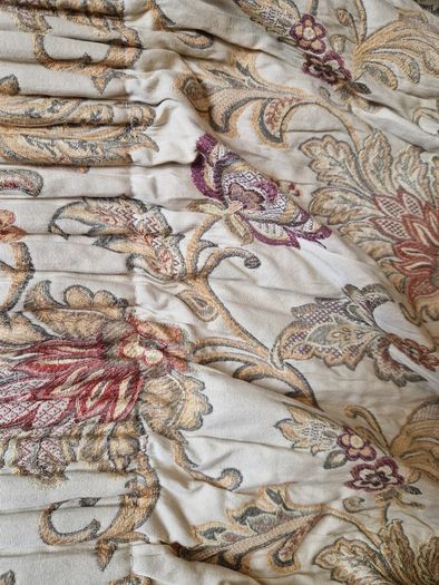 Vintage Francis Price Tapestry Jacquard Floral Curtains Very Large
