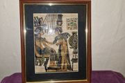 Hand painted Egyptian papyrus painting