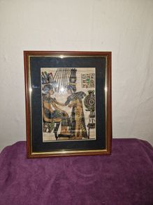 Hand painted Egyptian papyrus painting