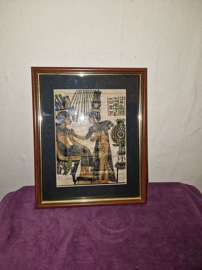 Hand painted Egyptian papyrus painting
