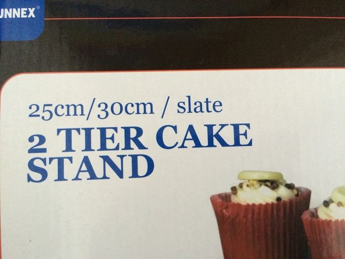 2 Tier Slate Cake Stand