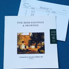 John Ross & Co "Fine Irish paintings and drawings" auction catalog with prices realized list 4th December 1996