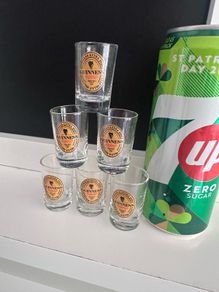 6 new Guinness shot/mini glasses