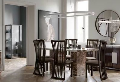 Rectangular Dining Table & 4 Chairs | Cream & Brown