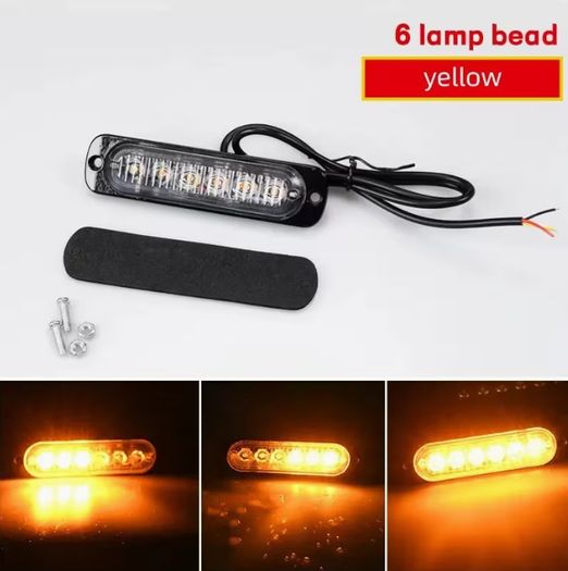 4pcs 12/24v  truck LED lights, 6SMD grille light strips, car lights, trailer lights, amber
