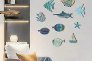 10Pcs Wooden Ocean Theme Wall Art Decor Set
