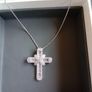 sterling Silver cz cross on sterling silver chain Image 6