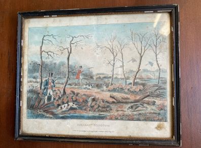 7x 19th Century Antique Framed Lithograph Prints (hunting scenes)