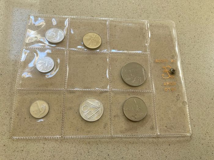 Italy 1970 coin set