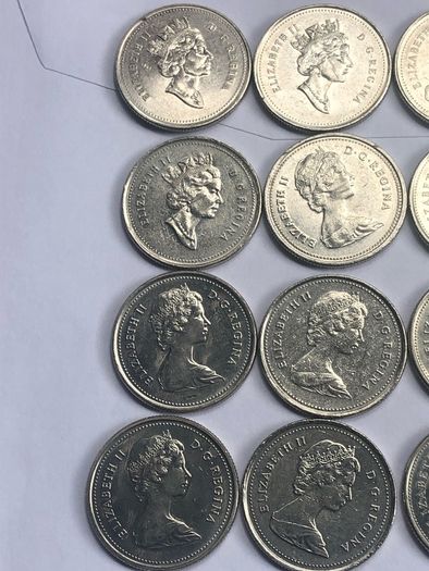 Canada 25 Cents 1968 - 1995  x 24 different coins