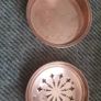 brass and copper Victorian bed warmer . Image 3
