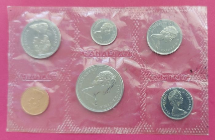 1969 1cent to  1 dollar Canada Canoe B U set