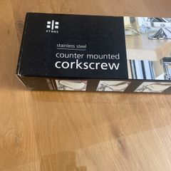 Counter mounted corkscrew
