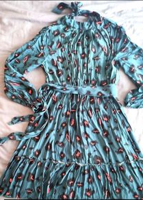 Bottle green dress, size 12