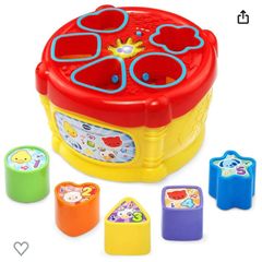 VTech Sort and Discover Drum, Musical Toy with Learning Games, Interactive Toy