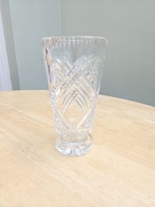 Medium Sized Crystal Footed Vase