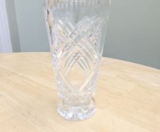 Medium Sized Crystal Footed Vase