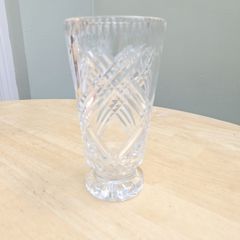 Medium Sized Crystal Footed Vase