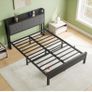Double Bed Frames with Wooden Storage Image 3