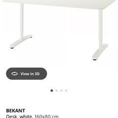 IKEA BEKANT Desk, white, 160x80 cm