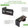 Adjustable Wall Mounted Door Guide with 8 Different Setups Black Powder Coated Barn Door Image 3