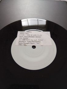 Guns of love/ Broken bicycles 7" vinyl test pressing maura o connell
