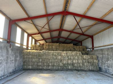 Hay square bales