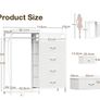 Chest of Drawers Bedroom with Hanging Rail, Built-in LED Lighting and Power Socket Image 8