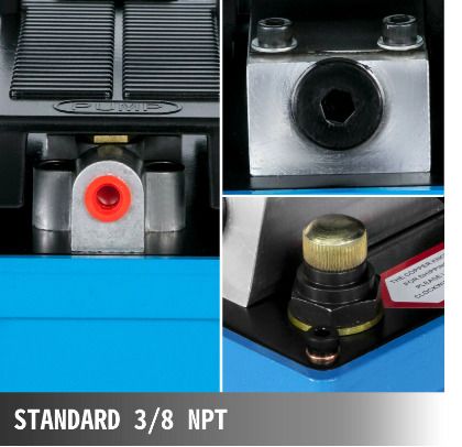 BRAND NEW Air Hydraulic Foot Pump 1/4 NPT Air Inlet 3/8 NPT Oil Outlet 10000PSI for Heavy Machinery Oil Rigging & Moving Auto Repair