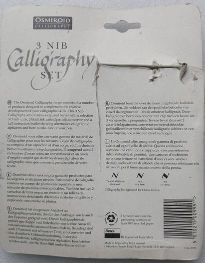Vintage OSMIROID Calligraphy 3 Nib Calligraphy Set