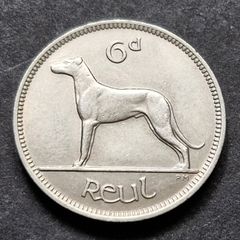 Fantastic Ireland 1945 Six Pence 6d coin
