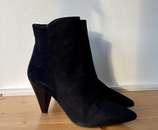 Dune Odell black suede heeled boots, 8/41