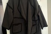 Grey coat with piping detail - bought in Hong Kong