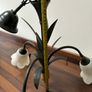 Hunter Green Marble Effect and Brass Vintage Ceiling Light Image 5