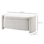 Storage Bench with Storage Hallway Bench Shoe Bench, padded, 105 cm x 44 cm x 45.5 cm. Cream/Beige Image 3