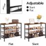 4-Tier Shoe Rack, Industrial Shoe Storage Organizer with 3 Adjustable Mesh Shelves, Metal Frame, Strong and Durable, Ideal for Entryway, Living Room, Bedroom, Hallway, Rustic Brown Image 4