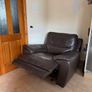 Leather recliner sofa and matching armchair Image 7