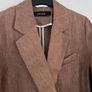 Zara double breasted long linen blazer Image 2