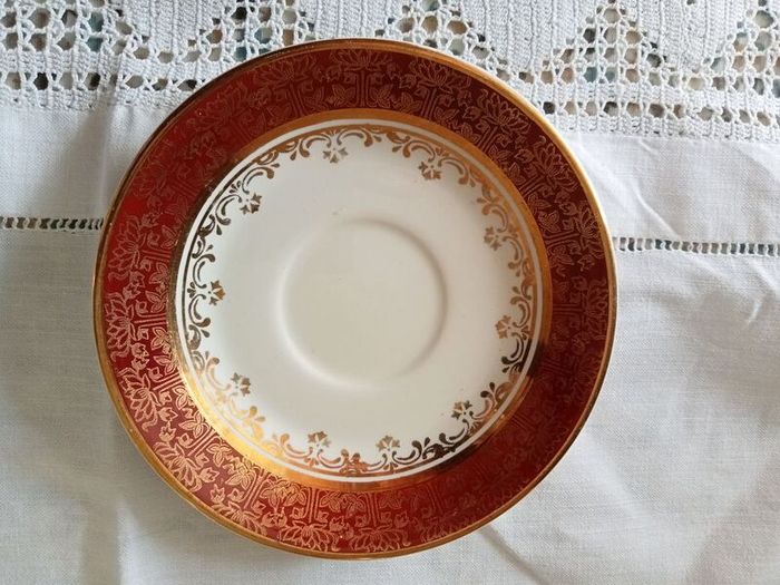 Arklow Pottery coffee set Gold Maroon pattern 2384