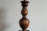 Mid century wood turned lamp