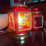 Vintage paraffin lantern with hand painted glass Image 8