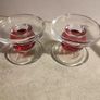 Lovely Set Of 2 Glass Candle Holder Marked Glendalaugh Ireland. Image 8