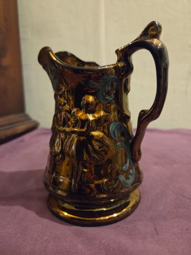 English Copper Lusterware Pitcher
