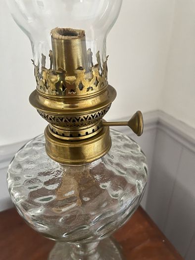 Vintage Glass Oil Lamp