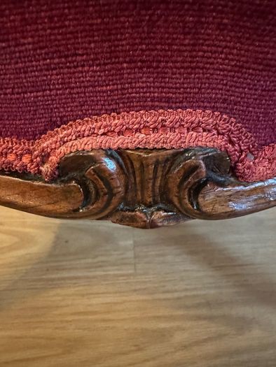 Antique Victorian Rosewood Slipper Chair