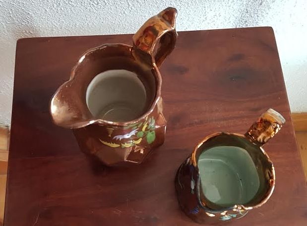 Two Antique Lustre Jugs Victorian