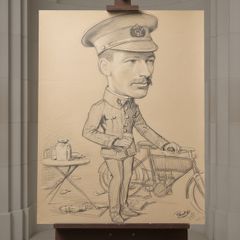 WW1 Original Large Charcoal and Chalk Caricature